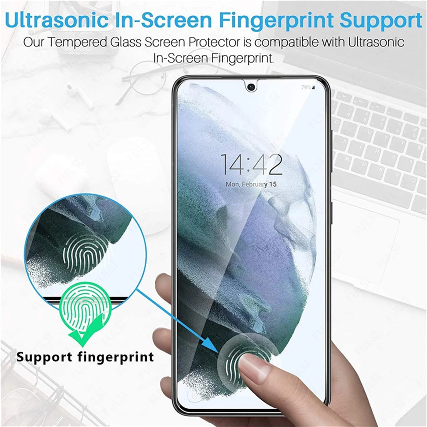 0.2MM HD Screen Protector For Samsung Galaxy S21 5G 2/4Pcs 9H Tempered Glass