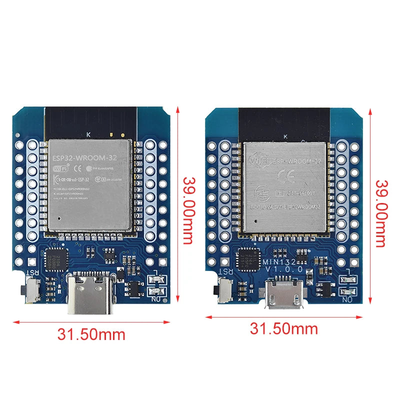 For Wemos D1 MINI ESP8266 ESP32 ESP-32S WIFI Bluetooth CP2104 Development Board Module For Arduino With Pins