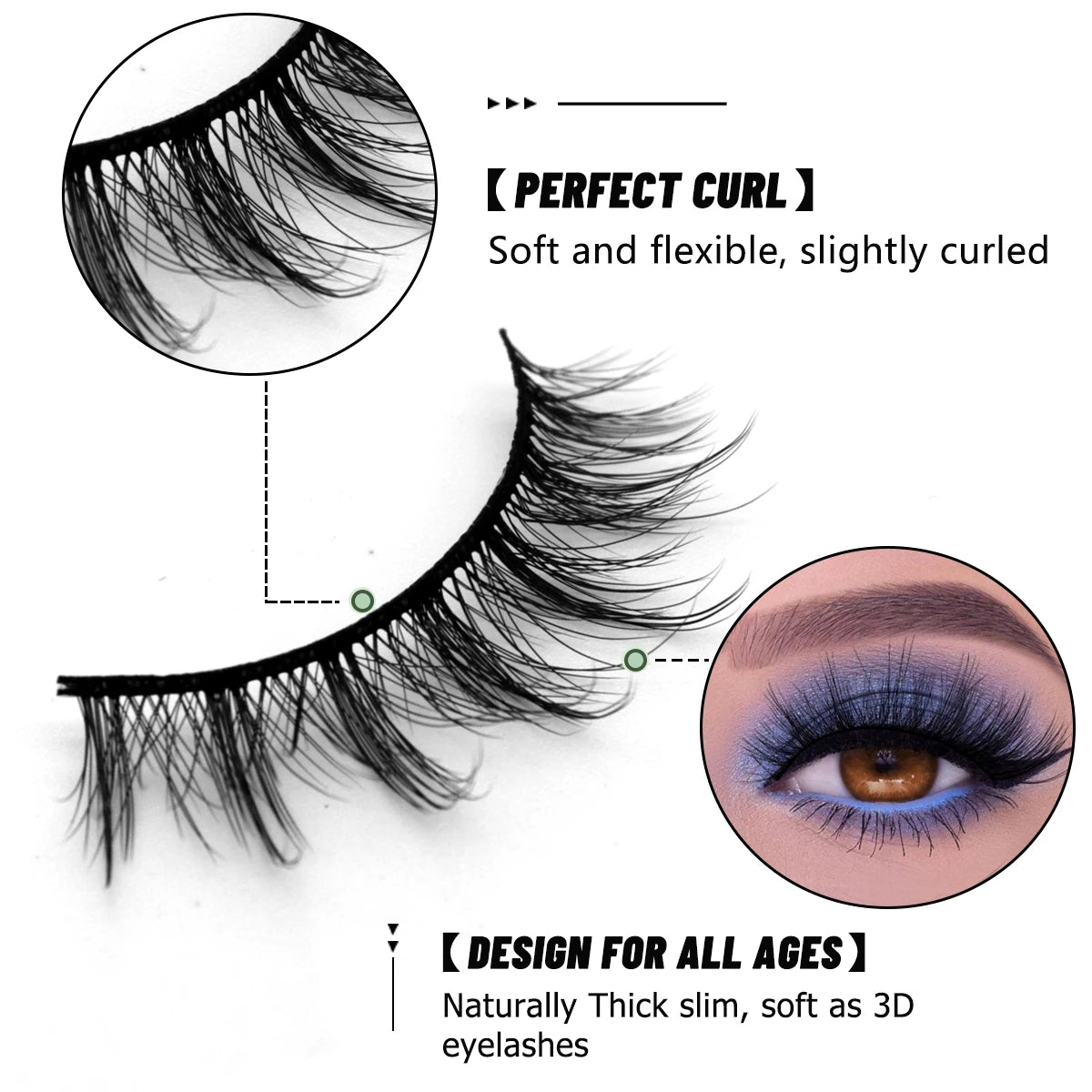 GROINNEYA 5/7 pairs Eyelashes 3D Natural False Lashes Fluffy Soft Cross Manga Lashes Wispy Natural Eyelash Extension Makeup