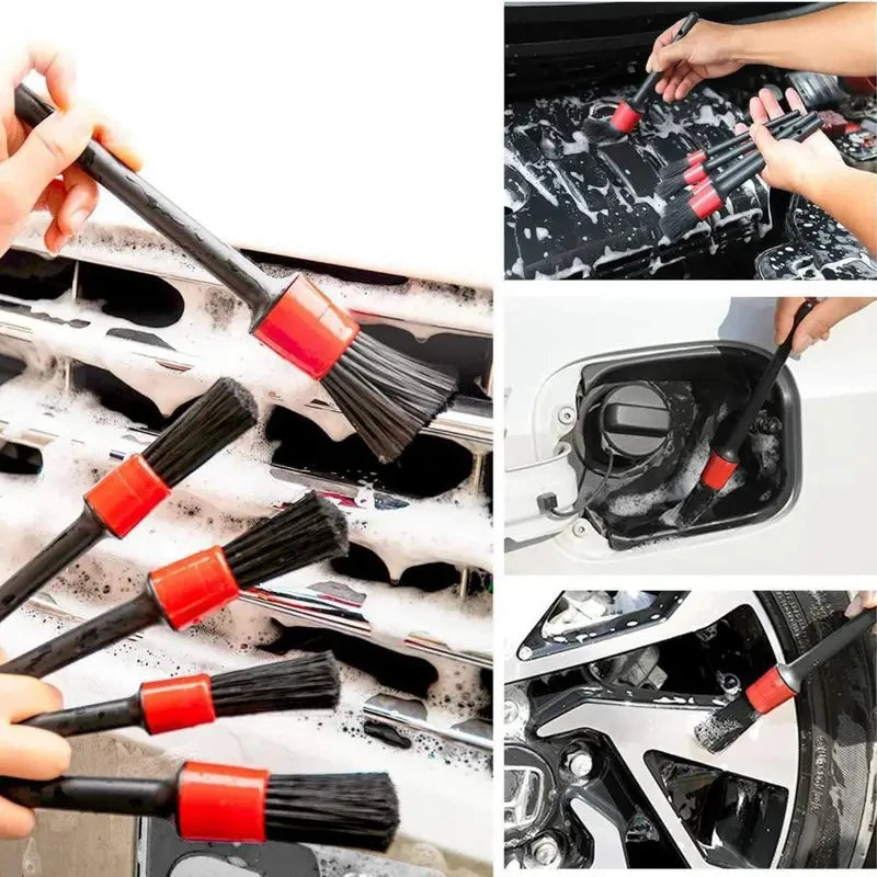 14PCS Car Interior Cleaning Details Brush Set Polished Car Kit Car Maintenance Car Wash Kit Detail Brush Blue