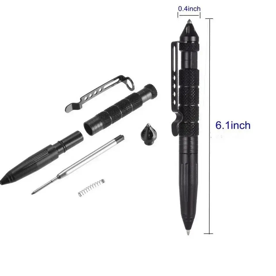 Multifunctional Metal Tactical Pen Anti Skid Emergency Glass Breaker Self Defense Supplies