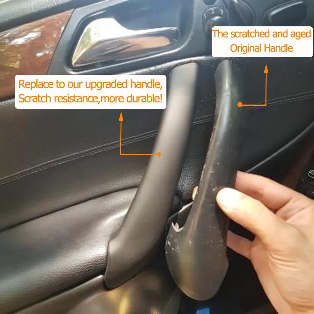 Left Right Car Interior Door Handle with Pull Handle Carrier Cover For Mercedes Benz C Class W203 C200 C220 C250 C300