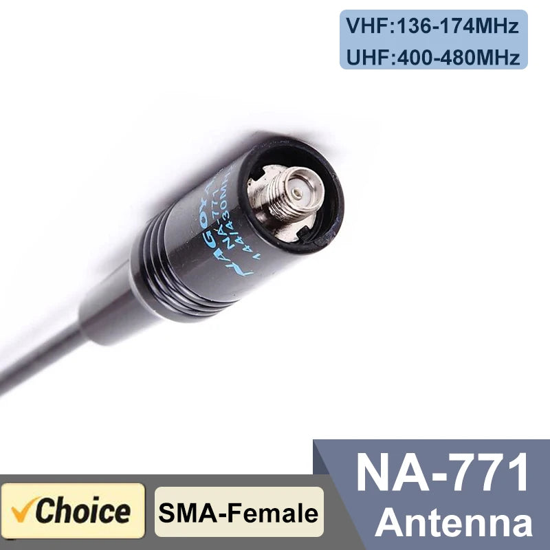 Na771 Antenna Nagoya High Gain Antenna VHF/UHF SMA Female For Quansheng UVK5 UVK58 UVK6 Baofeng DM-1701 Walkie Talkie Ham Radios