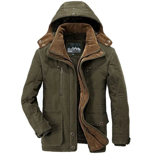 Windbreake Hooded Jacket Tactical Fleece Military Thermal Coats Mens Jacket Outwear Windbreaker Plus Velvet Winter Warm Men