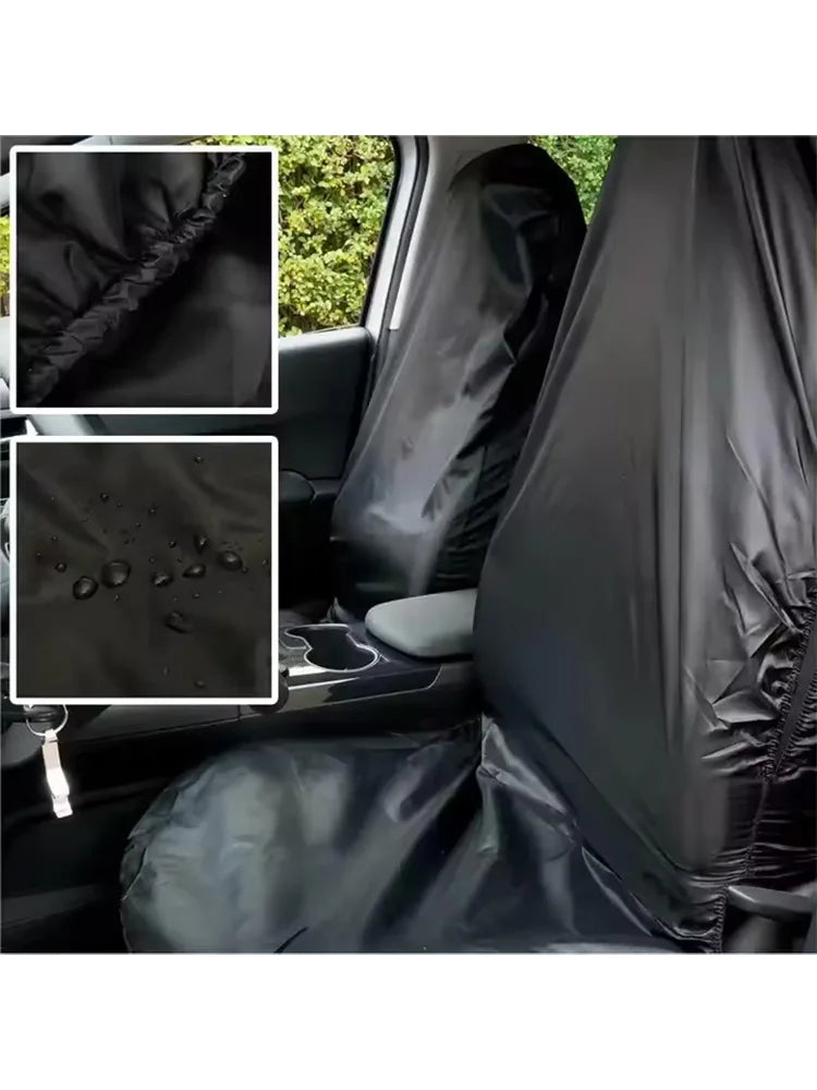 A Pair of Car Seat Covers Made of Oxford Cloth That Is Waterproof, Stain Resistant, and Easy to Clean. Front Seat Covers Are All