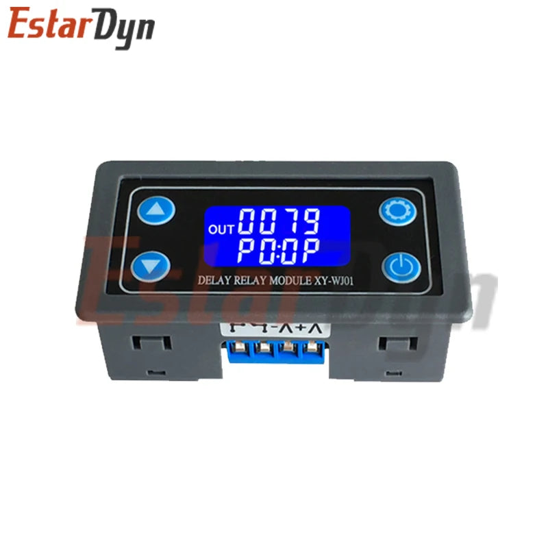 DC 6~30V LED Digital Time Delay Relay Module Programmable Timer Relay Control Switch Timing Trigger Cycle with Case for Indoor