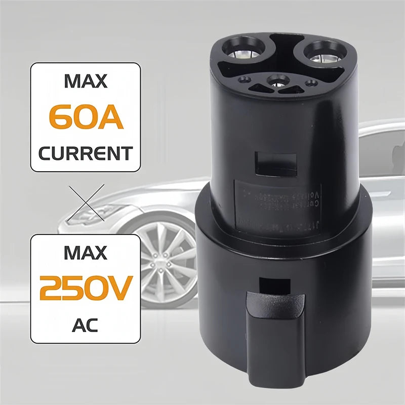 New EV Charger Adapter Type1 J1772 to Tesla Model X Y 3 S for Electric Vehicle Charging Gun Connector Conversion Teslas Socket