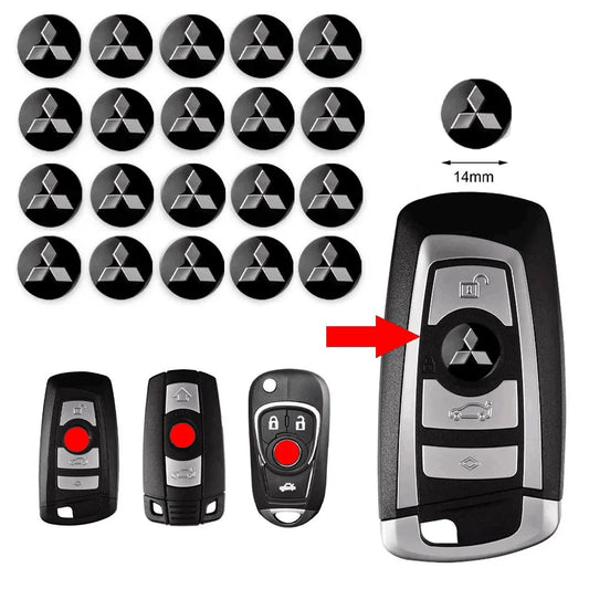 New Remote Car Key Stickers Emblem Logo Accessories Car Goods For Mitsubishi ASX Lancer L200 Pajero Sport Attrage Mirage Eclipse