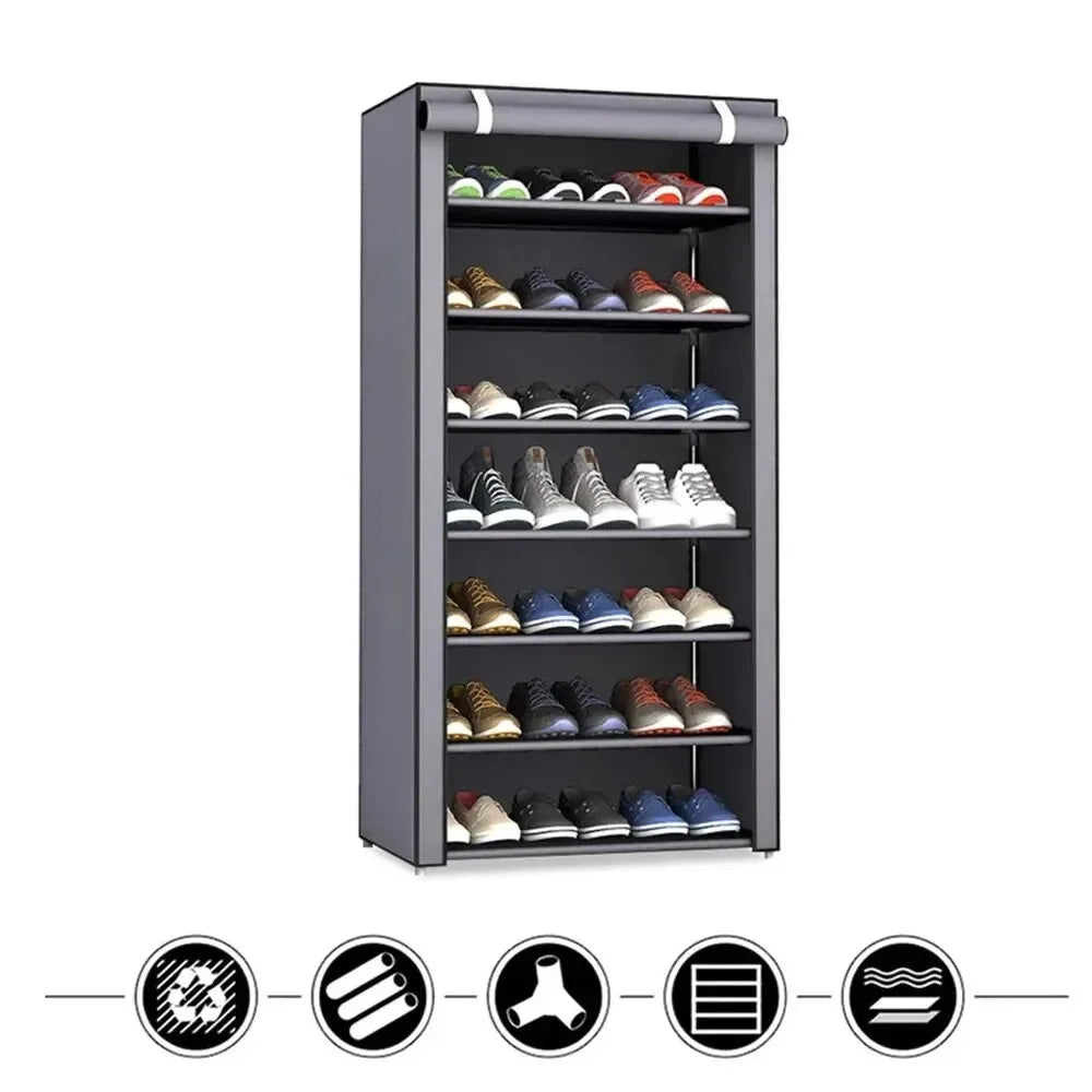 Shoe Rack Organizer Dustproof Shoe Cabinet Multilayer Minimalist Nonwoven Home Furniture Space-saving Cabinets Shoe Shelf