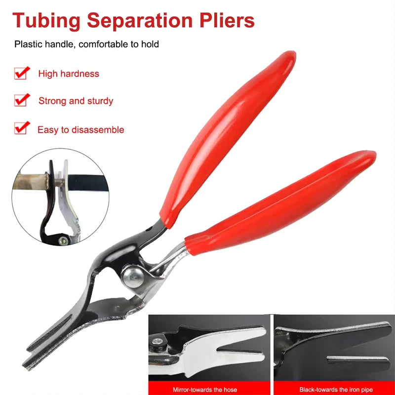 Automobile Tubing Oil Pipe Separation Clamp Car Pipe Tool Joint Tightening Pliers Fuel Filters Hose Tube Buckle Removal Tools