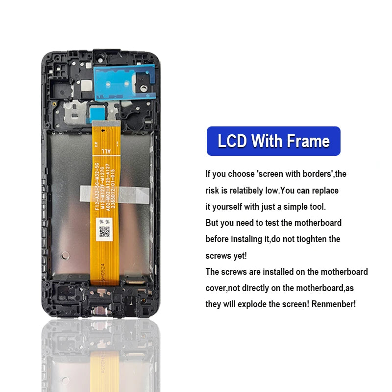 6.5" LCD Display For Samsung Galaxy A12 LCD A125 A125M A125F LCD Touch Screen Digitizer Assembly For Galaxy A125F Display