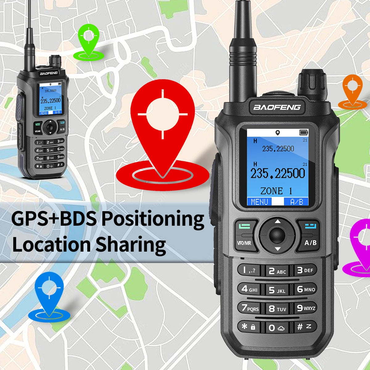 Baofeng UV-21 GPS Walkie Talkie Air Band Wireless Copy Frequency Long Range High Power Ham Two Way Radio Upgraded UV-17Pro GPS