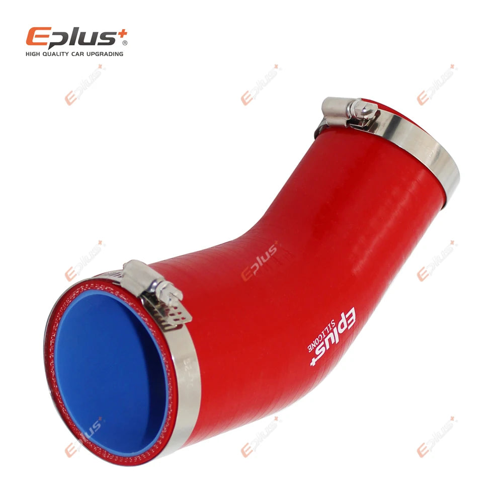 EPLUS Universal Silicone Tubing Hose 45 Degrees big to small Connector Car Intercooler Turbo Intake Pipe Coupler Red Multi Sizs