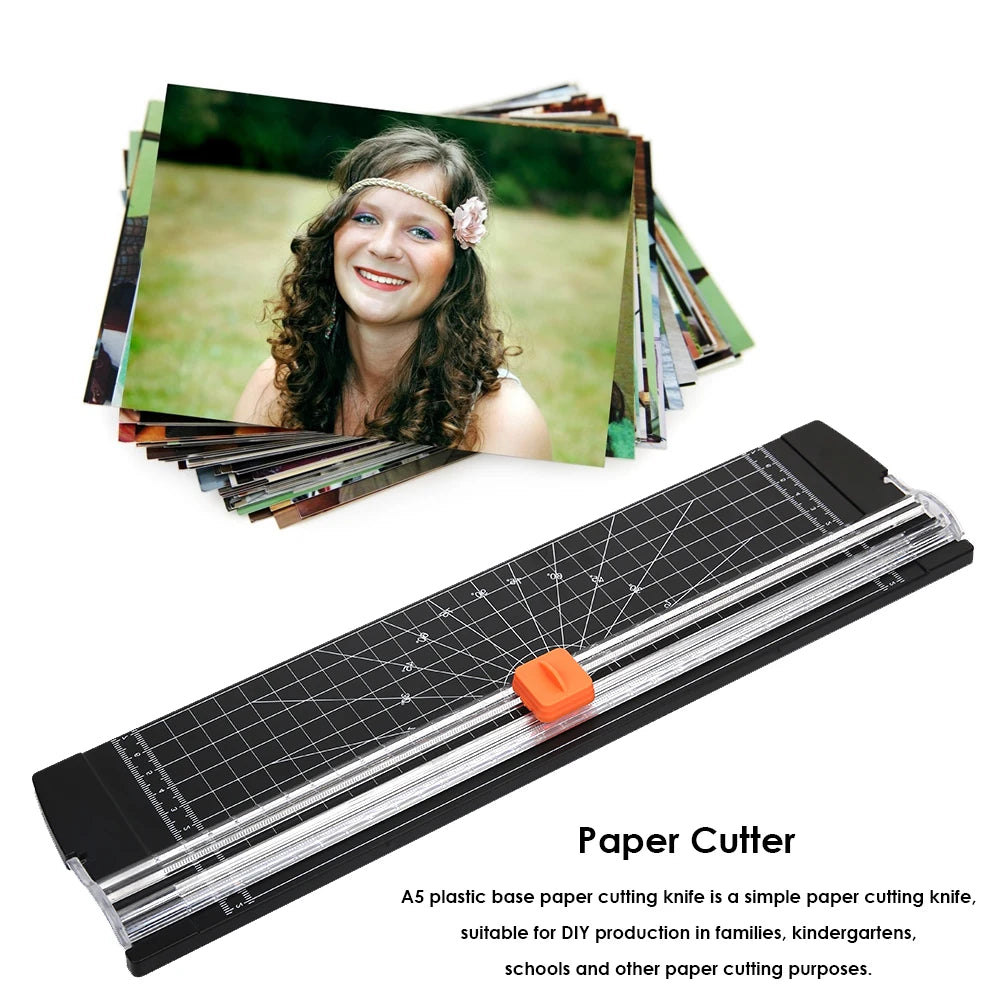 A4/A5 Paper Cutting Guillotine Paper Cutter with Pull-out Ruler for Photo Trimmers Scrapbook Lightweight Cutting Mat Machine