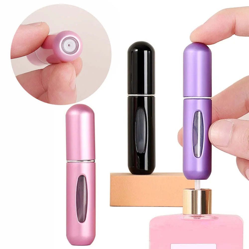 5/8ml Portable Perfume Atomizer Liquid Container For Cosmetics Mini Aluminum Spray Alcochol Empty Refillable Bottle