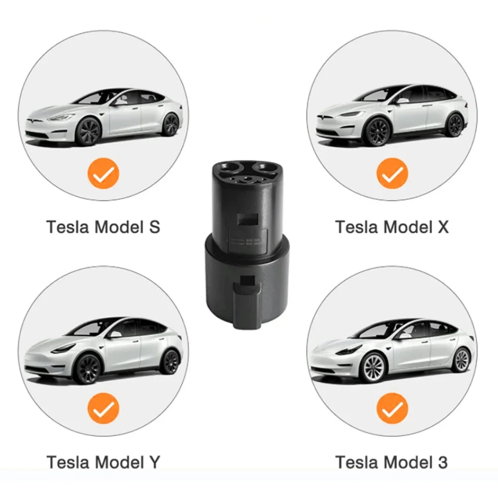 New Electric Vehicle Charging Adapter Type1 J1772 to Teslas Model X Y 3 S for EV Charger Connector EVSE Conversion Teslas Socket