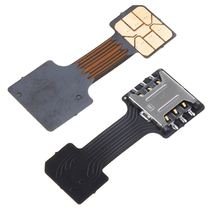 Hybrid Double Dual SIM Card Micro SD Adapter for Android Phone Extender Nano Mic