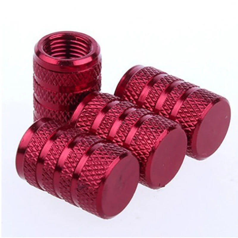 20Pcs Car Tire Valve Stems Cap Knurling Style Tire Valve Cap Aluminum Tire Wheel Stem Air Valve Cap Car Universal Accessories