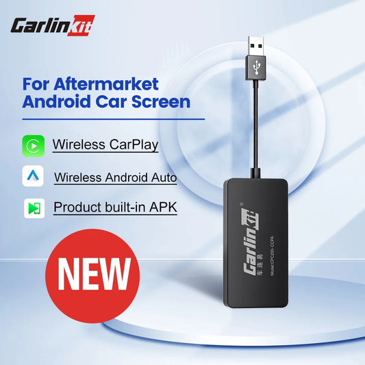 CarlinKit Wred & Wireless Android Auto & CarPlay Dongle Car USB Adapter For Aftermarket Android Car Radio Mirrorlink Split Sceen