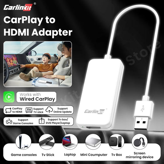 Carlinkit HD2CP Carplay to HDMI Adapter Work for Wired Carplay Xbox Switch Tv Stick Laptop Screen Mirroring Adapter Tv Box