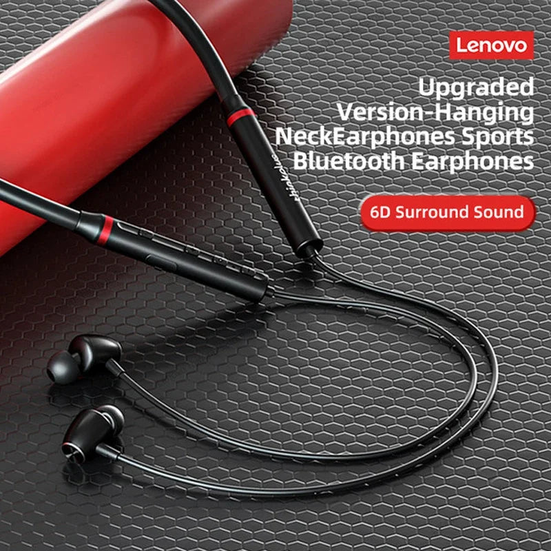 Origial Lenovo HE05X Bluetooth Earphones Earphone Waterproof Earplugs HIFI Sound Magnetic Neckband Headset Sports Headphone