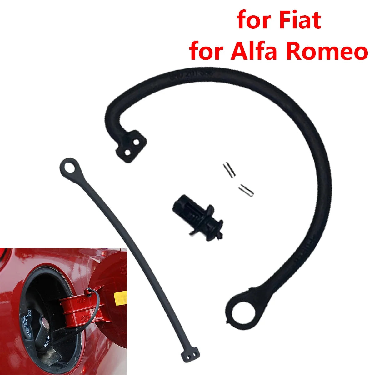 For Fiat 500 Grande Punto Bravo Doblo For Alfa Romeo Car Fuel Tank Cap Cover Cable Line Rope Ring Car Accessories