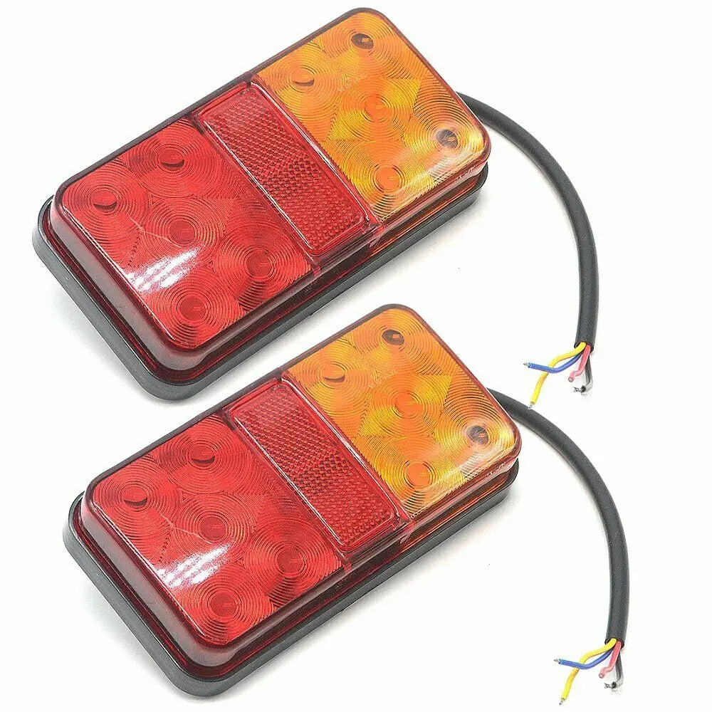 12V 2W 10 LED Truck Car Trailer Rear Tail Light Stop Indicator Lamp Taillight Turn Signal Lamp Waterproof Shockproof Rear lights