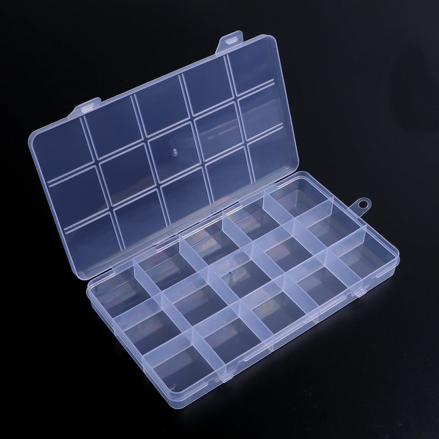 15/24/28Grids Transparent Plastic Organizer Box Jewelry Beads Storage Container DIY Crafts Earring Jewelry Rectangle Box Case