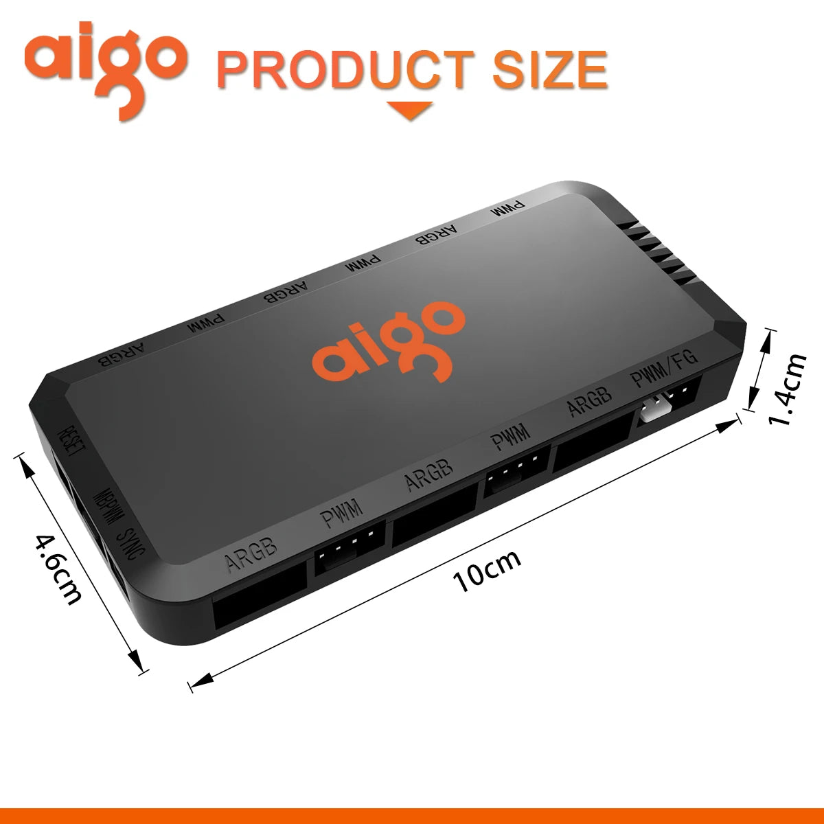 Aigo APC1 4Pin PWM 6 ARGB Ports 3Pin 5v Speed Controller Universal Computer Regulator PC Case Cooling Fan Hub remote control