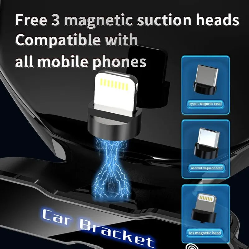 Car Wireless Charger Air Vent Car Phone Holder Cell Stand Magnetic 15W Fast Charging Station Car Mount for iPhone Samsung Xiaomi