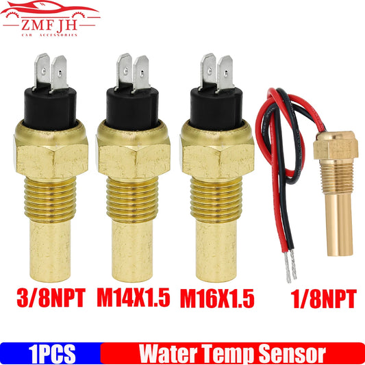 1PCS Gasoline Diesel Car Water Temp Sensor 1/8NPT 3/8NPT Water temperature Sensor M14X1.5 M16X1.5 Boat Gauge Sensor