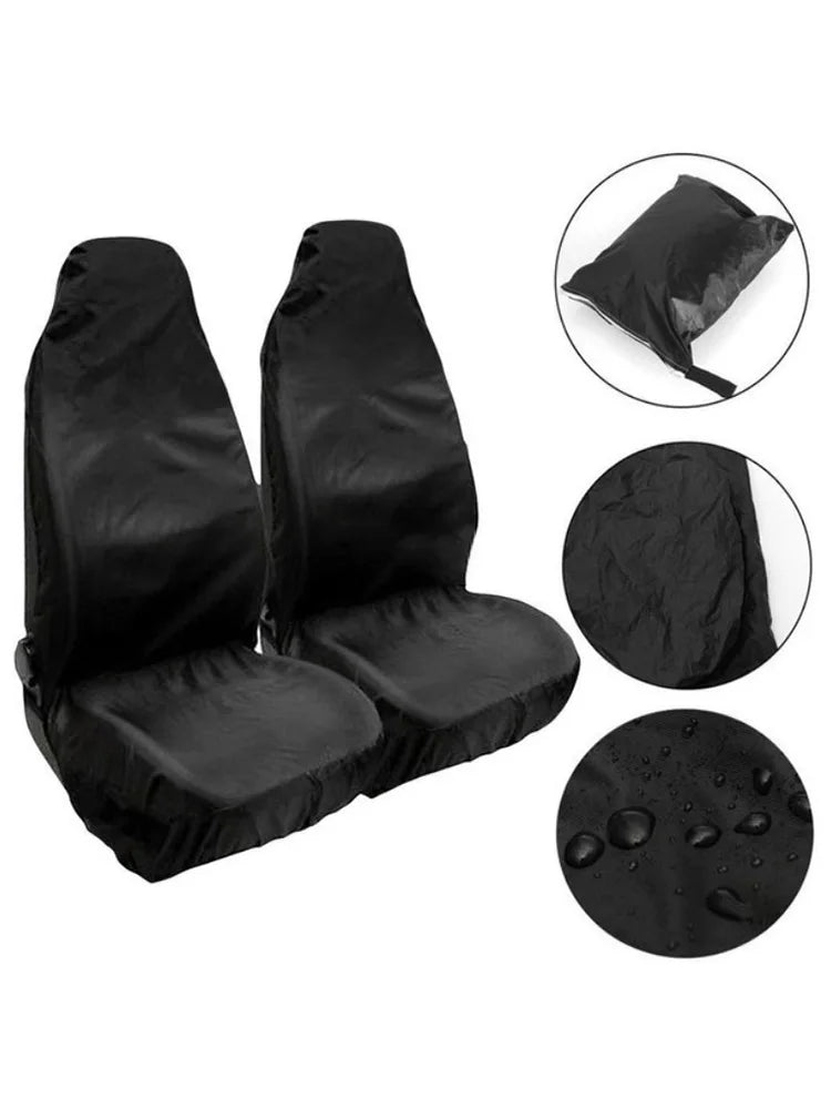 A Pair of Car Seat Covers Made of Oxford Cloth That Is Waterproof, Stain Resistant, and Easy to Clean. Front Seat Covers Are All