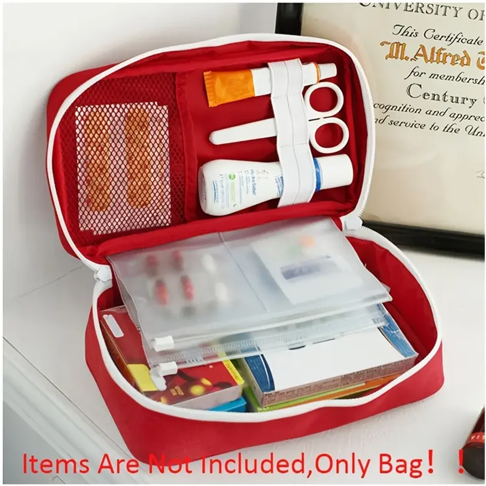 First Aid Kit Emergency Survival Bag Handbag Durable Trauma Bag Compact Rescue Tote Bag Portable Medicine Storage Bag