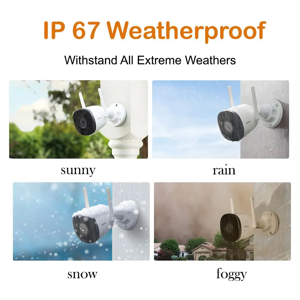 IMOU Wifi Outdoor Camera Bullet 2C 4MP 2MP Surveillance IP Camera Automatic Tracking Weatherproof AI Human Detection