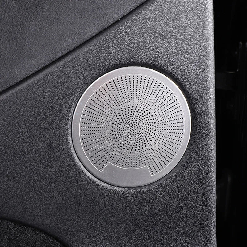 For Tesla Model Y 2021 2022 2023 Interior Car Audio Speaker Cover Sticker Door Loudspeaker Cover Under Seat Outlet Vent Trim