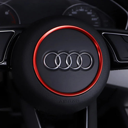 Car Steering Wheel Trim Cover For Audi A1A3A4LA6LQ3Q5A5TT Avant Decorative Sticker Accessories