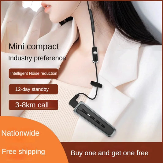 Mini walkie talkie handheld for civilian restaurants, hotel hair salons, beauty salons, wireless walkie talkie with headphones