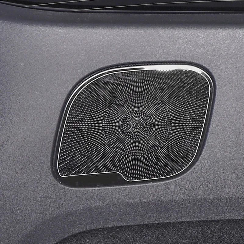 For Tesla Model Y 2021 2022 2023 Interior Car Audio Speaker Cover Sticker Door Loudspeaker Cover Under Seat Outlet Vent Trim