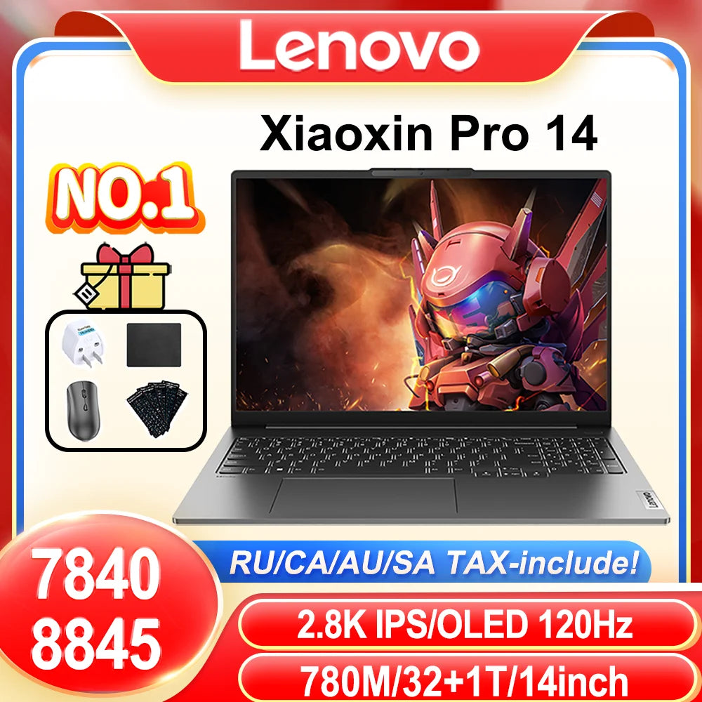 【TOP 1】Lenovo Xiaoxin Pro 14 7840/8745/8845 14inch 2.8K IPS/OLED 120Hz Screen