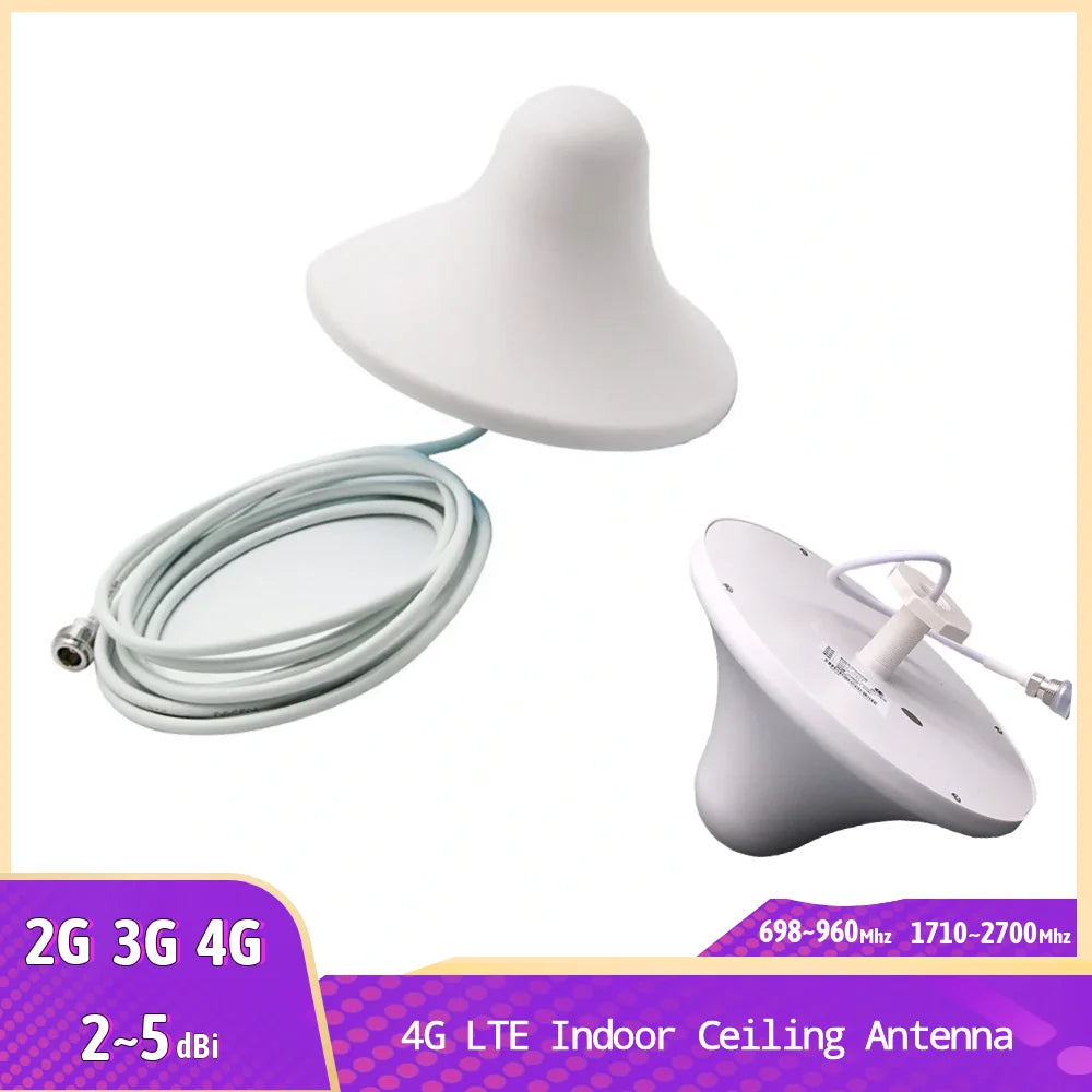 698-2700MHz Indoor Ceiling  2G 3G 4G LTE Antenna with 30CM/3M Cable N Male Connector Phone Booster Repeater Amplifier Antenna