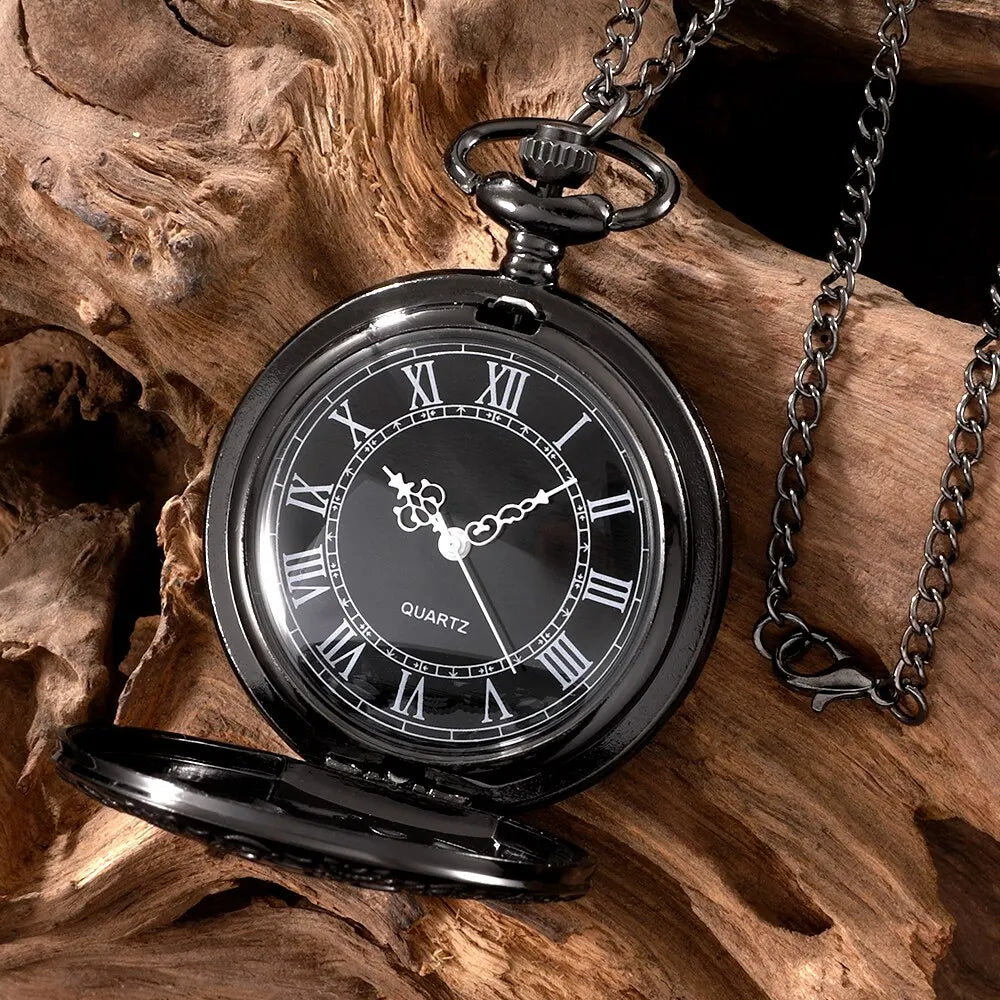 Steampunk Copper Vintage Hollow Gear Hollow Quartz Pocket Watch Necklace Pendant Clock Chain Men Women with Chain Gifts