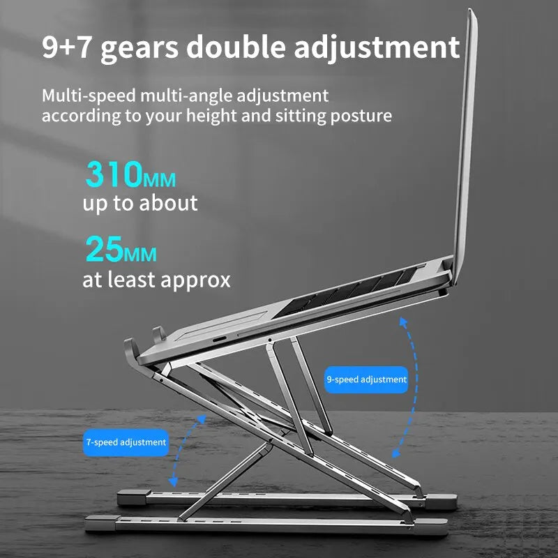 Laptop Stand For Macbook Folding Adjustable Aluminum Computer Pc Tablet Stand Notebook Tablelaptop Holder Heat Dissipation