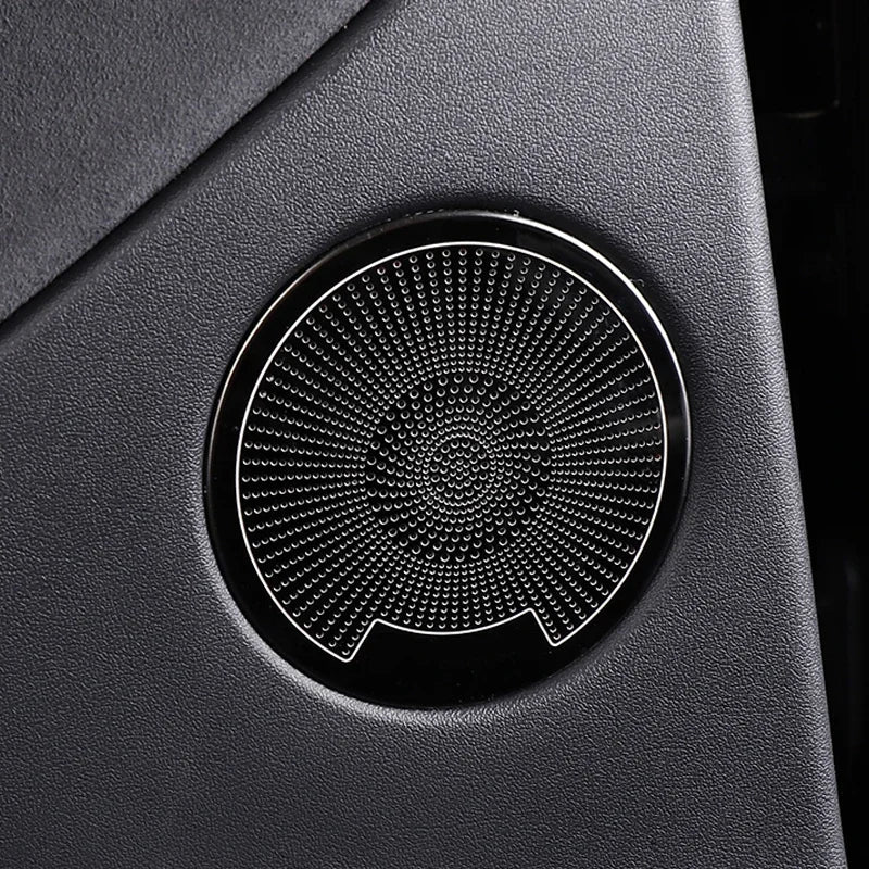 For Tesla Model Y 2021 2022 2023 Interior Car Audio Speaker Cover Sticker Door Loudspeaker Cover Under Seat Outlet Vent Trim