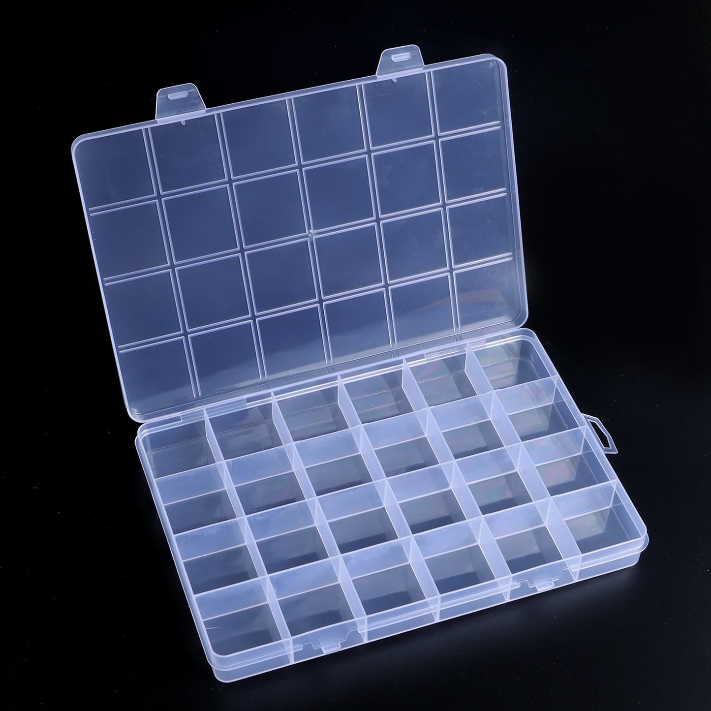 15/24/28Grids Transparent Plastic Organizer Box Jewelry Beads Storage Container DIY Crafts Earring Jewelry Rectangle Box Case