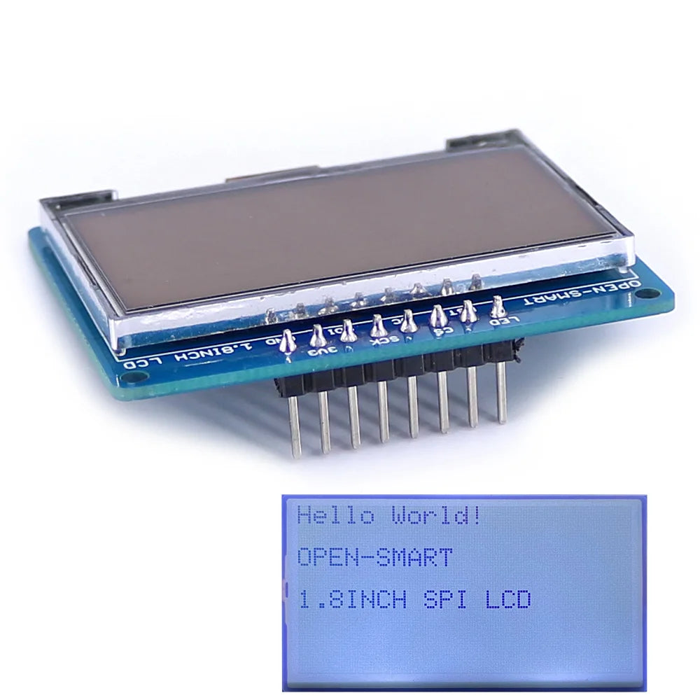 OPEN-SMART With Backlight LED 3.3V 1.8 Inch 128 * 64 Serial SPI Monochrome LCD Shield Breakout Board Module for Arduino