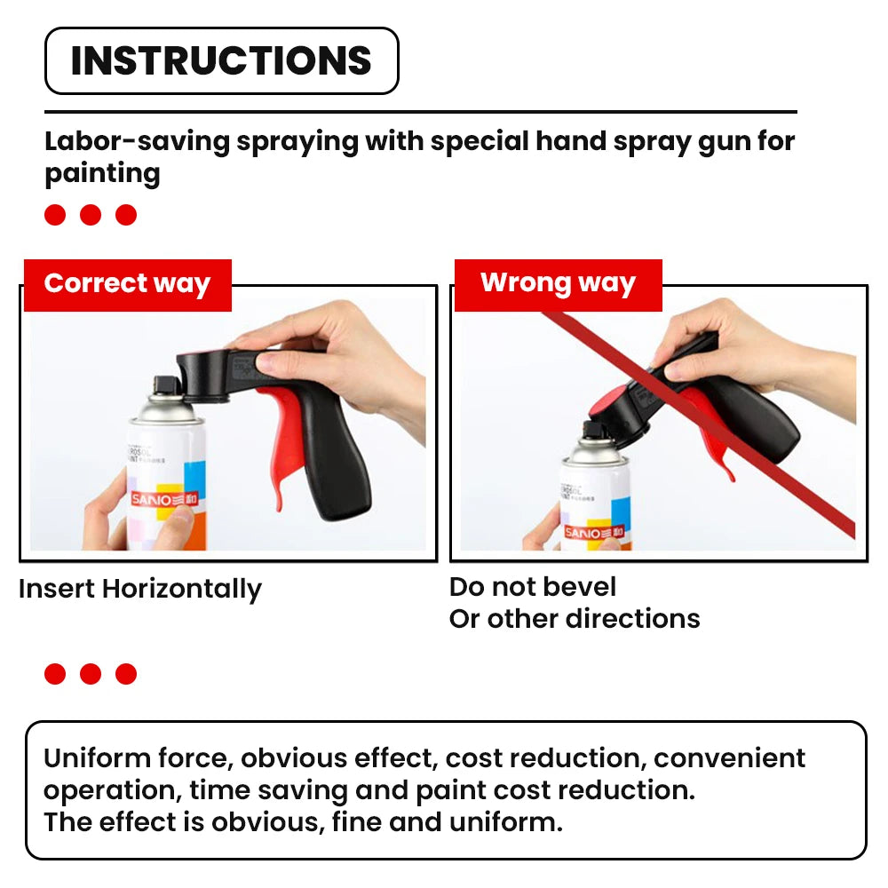 Spray Can Handle Trigger Reusable Accessory Sprayer Machine Instant Aerosol Handgrip for Car Paint  Adhesives