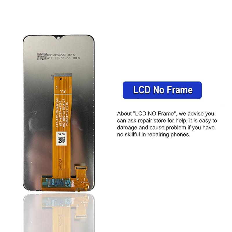 6.5" LCD Display For Samsung Galaxy A12 LCD A125 A125M A125F LCD Touch Screen Digitizer Assembly For Galaxy A125F Display