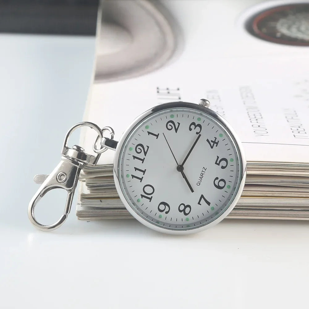 New Pocket Watch Keychain Remote Control Clock With Battery Student Doctor Medical Vintage Watch