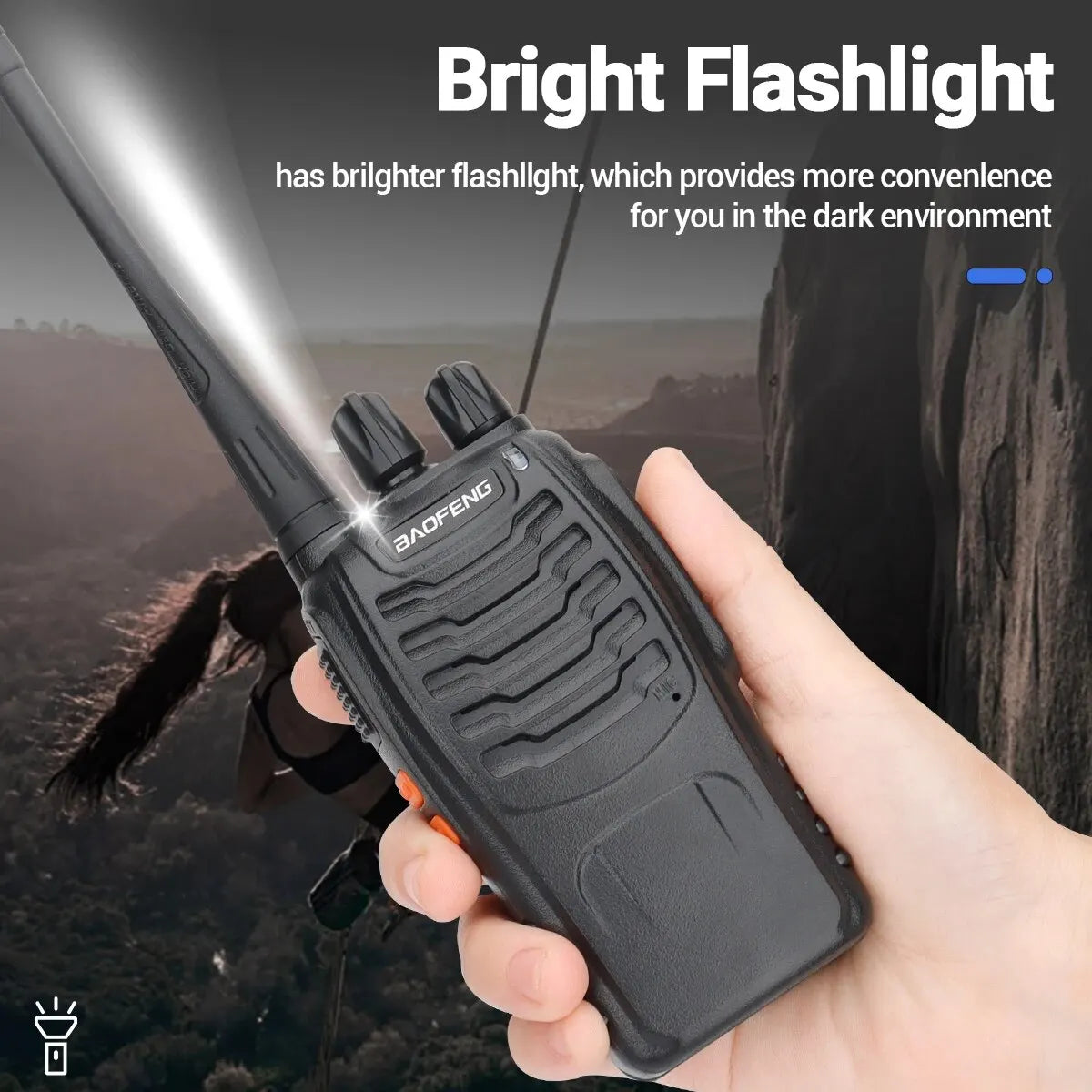 Baofeng BF-888S Pro Walkie Talkie Wireless Copy Frequency Long Range Portable UHF 400-470MHz Ham Two Way Radio for Camping Hotel