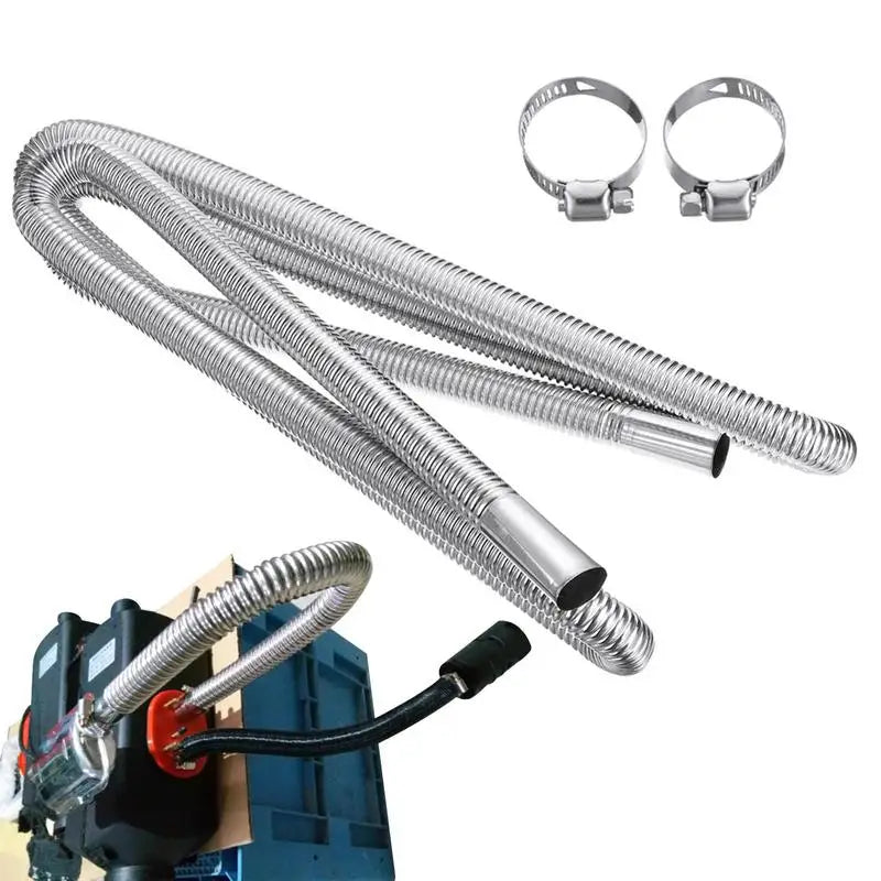 Exhaust Pipe Extension Stainless Steel Oil Vent Hose Stainless Steel Exhaust Tubing Flexible Heater Parts Exhaust Hose Parking